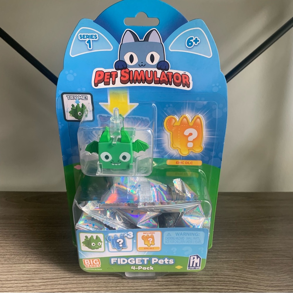 Pet Simulator FIDGET Pets 4-Pack Series 1 Big Games For Roblox